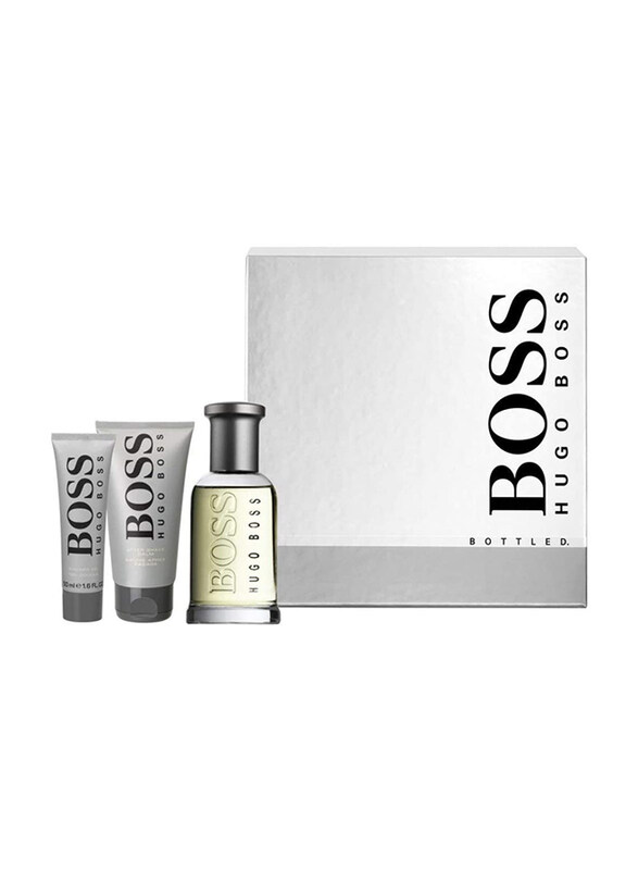 

Hugo Boss 3-Piece Gift Set for Men, Boss Bottle 100ml EDT Perfume + 75ml Aftershave Balm + 50ml Shower Gel