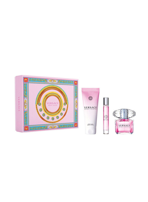 

Versace 3-Piece Bright Crystal Gift Set for Women EDT Perfume 90ml, 150ml Body Lotion, 10ml Miniature