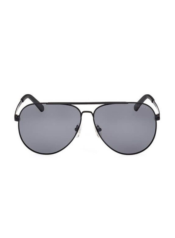 

Guess Full-Rim Pilot Black Sunglasses For Men, Grey Lens, GU00059 02D, 62/12