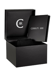 Cerruti 1881 Analog Watch for Women with Stainless Steel Band, Water Resistant, CIWLG2116904, Silver-Black