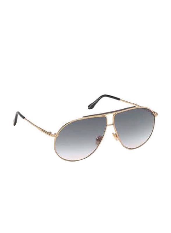 Tom Ford Full Rim Square Gold Sunglasses for Men, Grey Lens, TF825 28B, 62/9