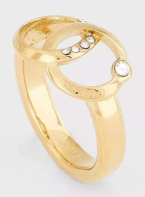 Guess Forever Links Ring for Women, Gold, EU 54