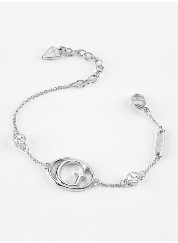 

Guess Stainless Steel G Logo Chain Bracelet for Women, Jubb01047Jwrhs, Silver