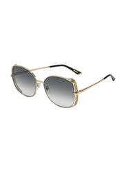 Chopard Butterfly Full Rim Gold Sunglasses for Women, Smoke Gradient Lens, SCHD48S 59-17 0300
