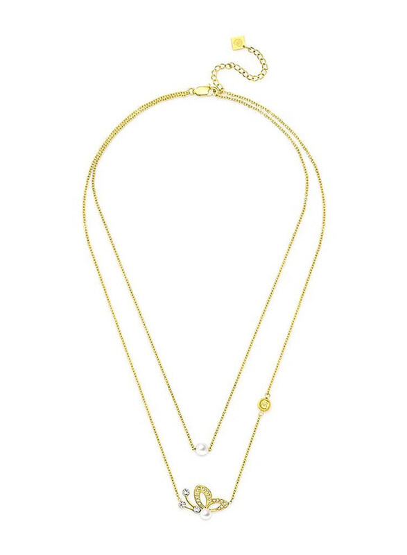 

Cerruti 1881 Fashion Gold Papilo Pendant Layered Necklace for Women, CIJLN0004901