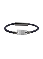 Cerruti 1881 Leather & Stainless Steel Single Bracelet for Men, Multicolour