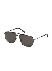 Tom Ford Full Rim Square Black Sunglasses for Men, Grey Lens, TF815 02D, 58/13