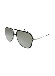 Christian Dior Aviator Full Rim Black Sunglasses Unisex, Grey Lens, DIOR0224S N7I0T