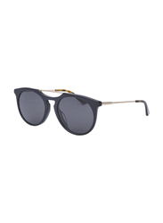Gucci Round Full Rim Black Sunglasses for Men, Grey Lens, GG0320S 001