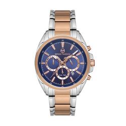 Sergio Tacchini Analog Watch for Men with Stainless Steel Band, ST.1.10095-6, Multicolour-Blue