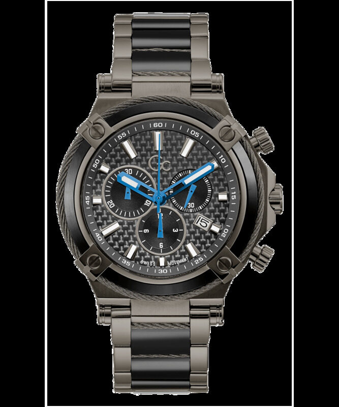 

GC Analog Watch for Men with Stainless Steel Band, Y89003G2MF, Black-Black