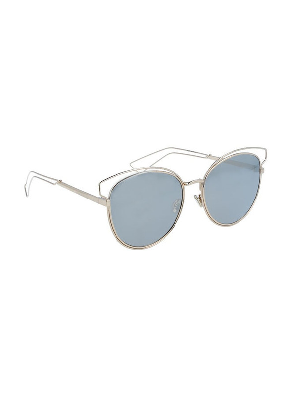 Christian Dior Cat Eye Full Rim Silver Sunglasses for Women, Silver Lens, 000UE 56-17 145