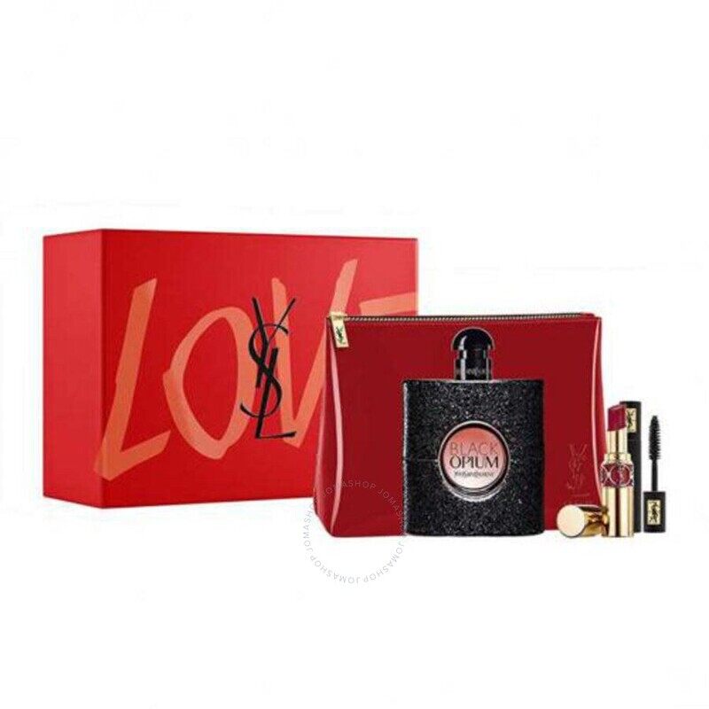 

YVES SAINT LAURENT YSL BLACK OPIUM EDP Perfume 90ML +LIPSTICK +MASCARA +POUCH SET