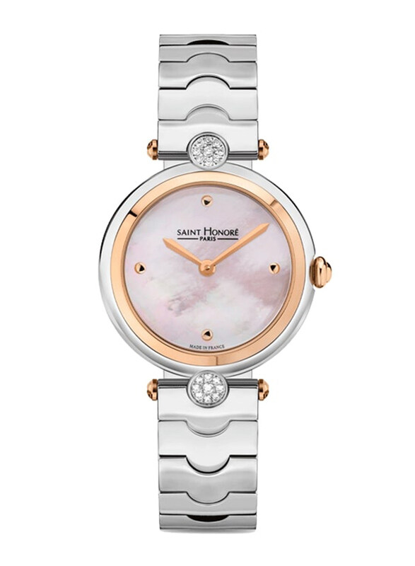 

Saint Honore Analog Watch for Women with Stainless Steel Band, Water Resistant, CL726106 6YRIR, Silver-Pink