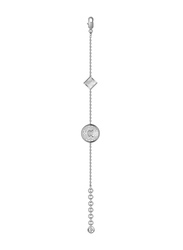 Cerruti 1881 Metal Arabesque Logo Mop Ss Chain Bracelet for Women, Cijlb2106401, Silver