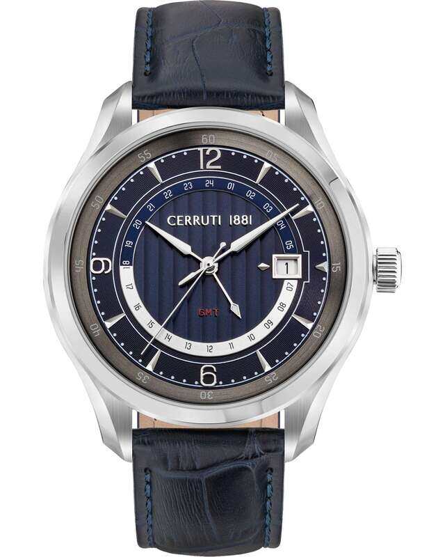 

Cerruti 1881 Analog Watch for Men with Genuine Band, Water Resistant, CIWGB2111601, Navy Blue-Blue