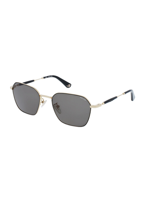 

Police Full Rim Square Rose Gold Sunglasses for Men, Grey Lens, SPLF13 55, 55/19/140