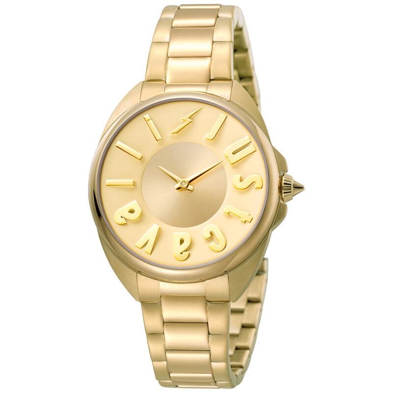 

Just Cavalli Analog Watch for Women with Stainless Steel Band, JC1L008M0085, Gold-Gold