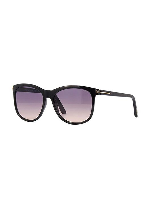 

Tom Ford Cat Eye Full Rim Black Sunglasses for Women, Violet Lens, FIONA-02 TF567 01B 56*16 145 *