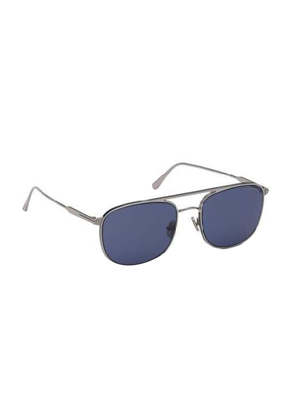 Tom Ford Full Rim Square Grey Sunglasses for Men, Blue/Black Lens, TF827 14V, 56/20