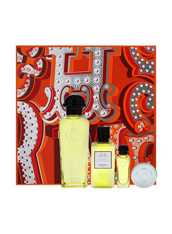 

Hermes 4-Piece Eau De Neroli Dore Perfume Gift Set Unisex Set, 100ml EDC, 7.5ml EDC, 10ml Face & Body Balm, 40ml Shower Gel