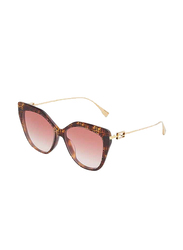 Fendi Rimless Cat Eye Black Sunglasses for Women, Black Lens, 18/57