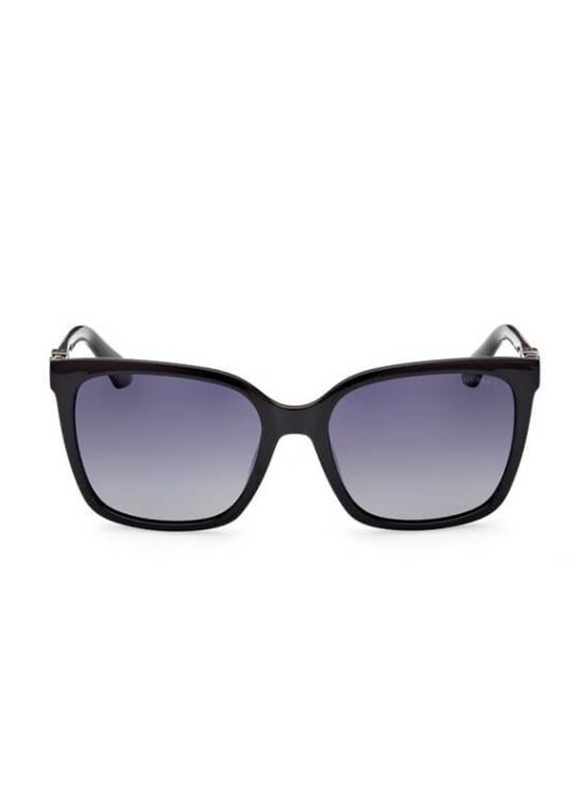 Guess Full-Rim Square Black Sunglasses For Women, Grey Lens, GU7865S 01D, 57/18