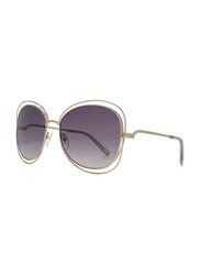 Chloe Full-Rim Butterfly Gold Sunglasses for Women, Grey Gradient Lens, CE119S 734, 60/18/135