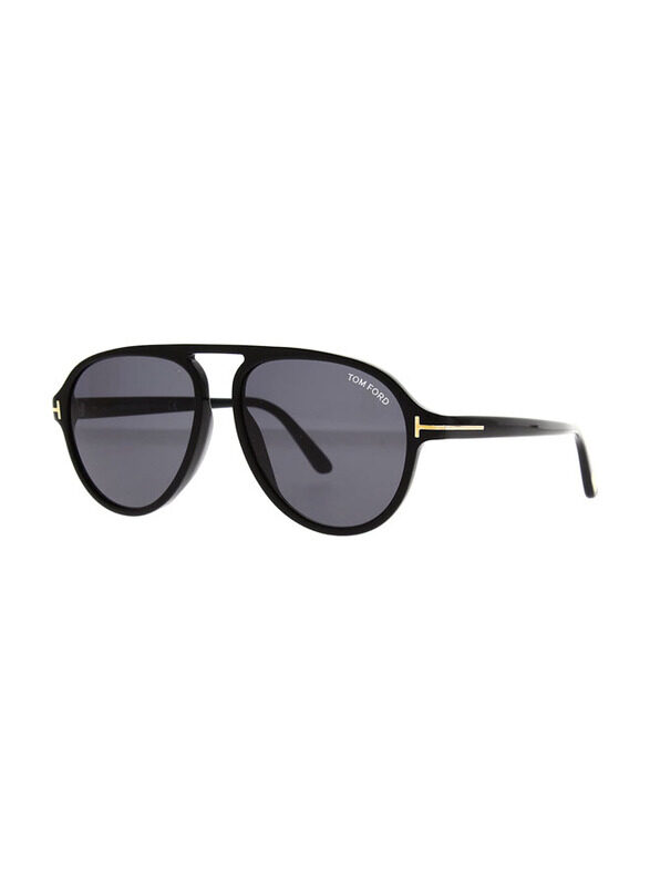 

Tom Ford Aviator Full Rim Black Sunglasses Unisex, Grey Lens, TONY TF756 01A 57-16
