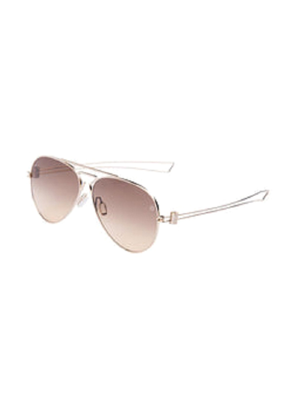 Momo Design Full Rim Aviator Silver Sunglasses for Men, Brown Lens, MD516 06, 58/13/145