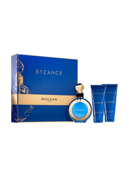 Rochas 3-Piece Byzance Gift Set for Women, 90ml EDP + 100ml Body Lotion + 100ml Shower Gel