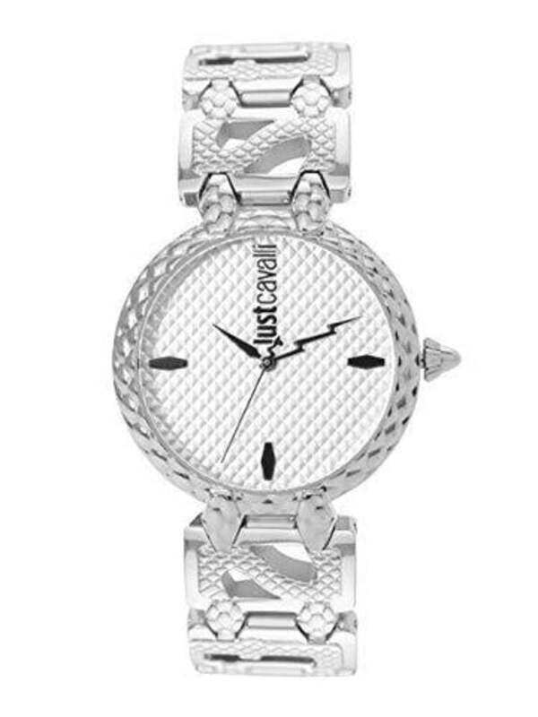 

Just Cavalli Analog Watch for Women with Stainless Steel Band, JC1L056M0015, Silver-Silver