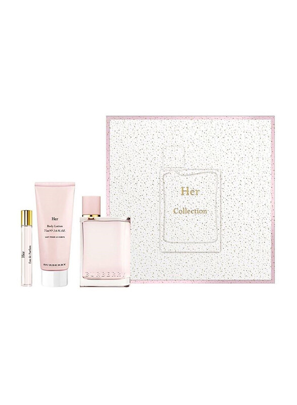 

Burberry 3-Piece Her Gift Set for Women, 100ml EDP Perfume, 7.5ml EDP Perfume, 75ml Body Lotion