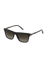 Chopard Full Rim Square Black Sunglasses for Women, Brown Lens, SCH312, 55/17/145