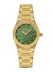 Saint Honore Analog Watch for Women with Stainless Steel Band, Water Resistant, NH721125 3YVIT, Gold-Green