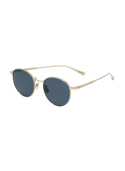 Chopard Round Full Rim Gold Sunglasses for Men, Smoke Grey Lens, SCHC77 300P