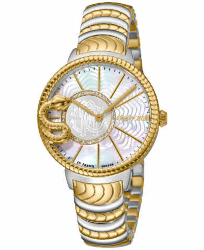 

Roberto Cavalli Analog Watch for Women with Stainless Steel Band, RV2L022M0056, Multicolour-White