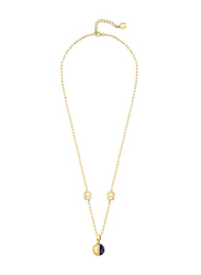 Aigner Deep Blue & Gold Plated, 500mm, Analia Lapis Crystal Pendant Necklace for Women, ARJLN0001612