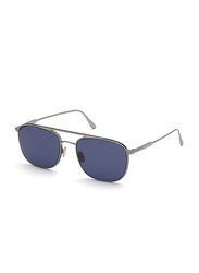 Tom Ford Full Rim Square Grey Sunglasses for Men, Blue Lens, TF827, 28E 56-20