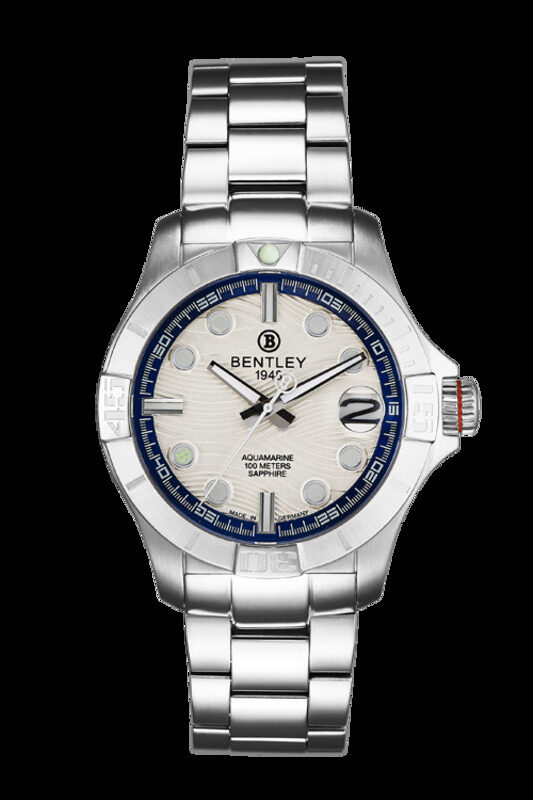 

Bentley Analog Quartz Watch for Men with Stainless Steel Band, Water Resistant, BL1796-60WWI-N, Silver-White