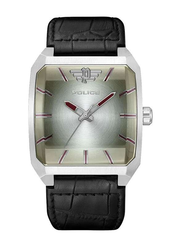 

Police Omaio Analog Watch for Men with Leather Band, Water Resistant, PEWJA0006004, Black-Multicolour