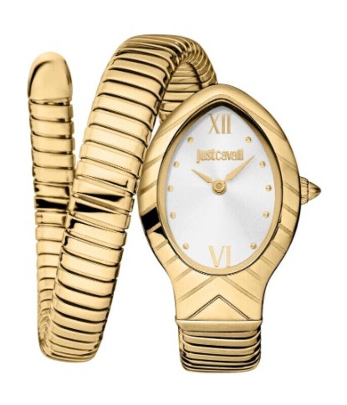 

Just Cavalli Analog Watch for Women with Stainless Steel Band, Water Resistant, JC1L247M0025, Gold-White