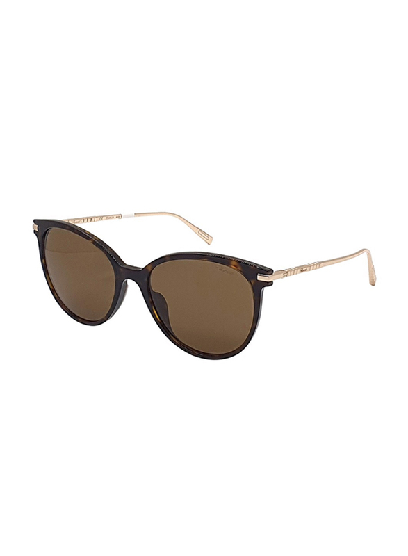 Chopard Full Rim Cat Eye Tortoise Sunglasses for Women, Brown Lens, SCH301N, 56/19/135