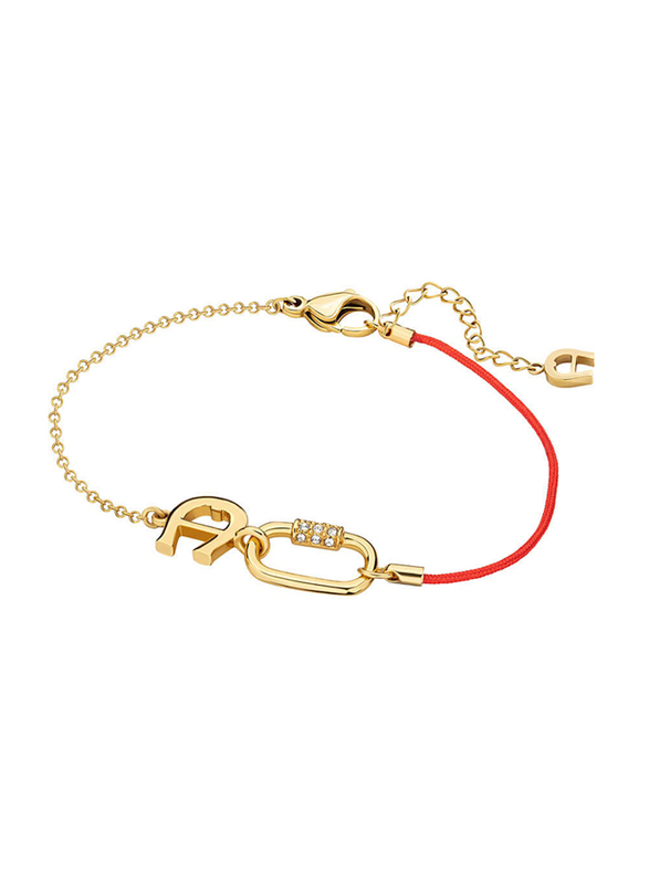 Aigner Brass Micola Chain Bracelet for Women, ARJLB0001402, Orange/Gold