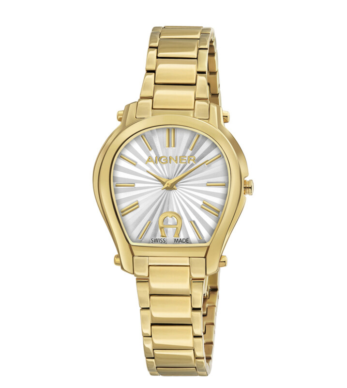 

Aigner Pavia Analog Watch for Women with Stainless Steel Band, Water Resistant, ARWLG2200110, Gold-White