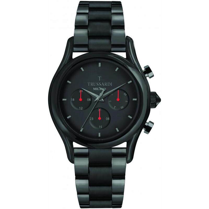 

Trussardi Analog Watch for Men with Stainless Steel Band, R2453127009, Black-Black