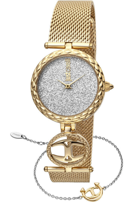 

Just Cavalli Analog Watch for Women with Mesh Band, JC1L103M0105, Gold-Silver