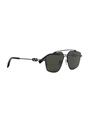 Fendi Full-Rim Aviator Grey Sunglasses for Men, Grey Lens, Fe40061u 12c, 57/14/145