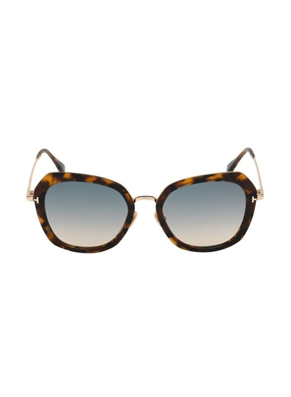 Tom Ford Cat Eye Full Rim Havana Brown Sunglasses for Women, Blue Gradient Lens, TF792 55P 54-20