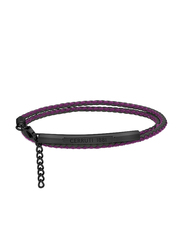 Cerruti 1881 Leather Gate Braided Bracelet for Men, Ciagb2208905, Multicolour